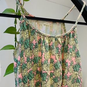 L | Pink And Green Pineapple Dress