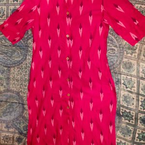 Pink Cotton Kurta