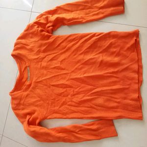 orange colour sweater