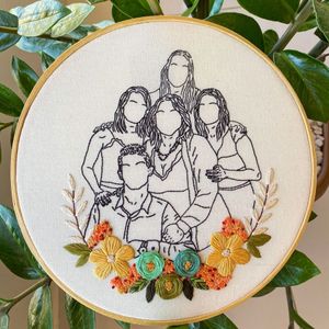 Free Gift Wrapping Embroidery Portrait