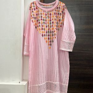 combo banarsi chiffon dupatta embroidery kurti