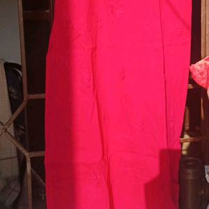 Pink Chikenkari Kurta