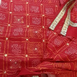 Chunri Design Saare Red Maroon