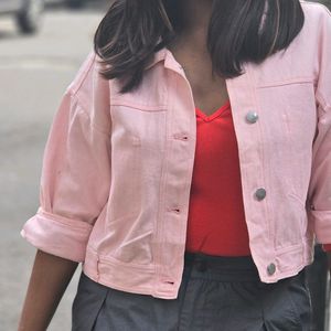 Pink Denim Jacket