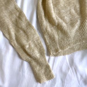 H&M Knitted Shinny Pullover Top