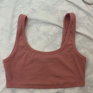 Zara Pink Cropped Tank Top