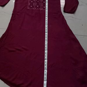 Mahroon Kurta