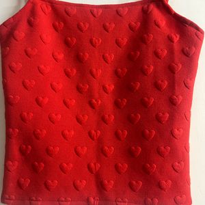 ❤️Red Heart Self Print Top