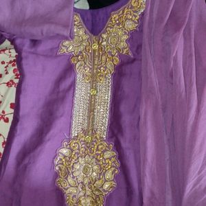 Purple kurta set