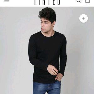 Tinted Basic Full Sleeves Slim Fif Tshirt