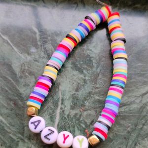 Name Fimo Beads Bracelet