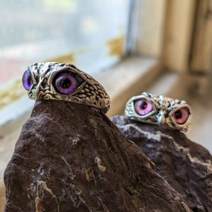 Owl Rings Set Of 2 (Purple, Pink) Unisex Jewellery