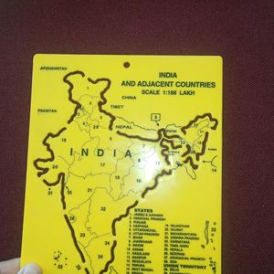 World & India Map Stencil