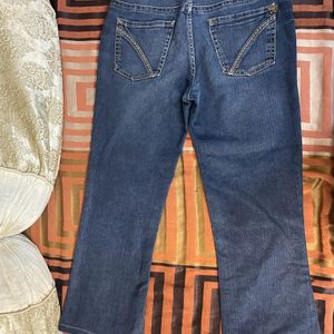 Trending Blue Boot Cut Jeans 30 Waist