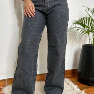 Off Duty India Charcaol Wide Leg Jeans