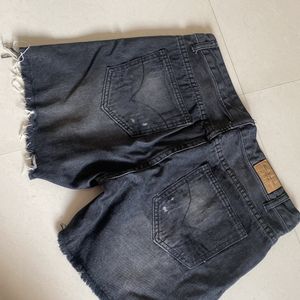 Black Denim Shorts