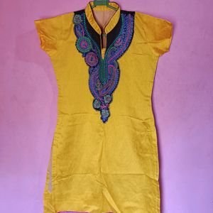 Beautiful Yellow Stylish Kurtha