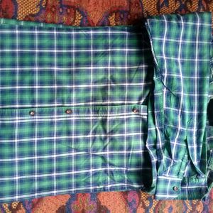 Women Green Checkered Shirt