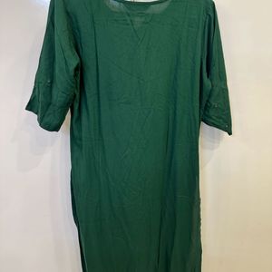 LIBAS L Size Brand new Green Mirror work Kurta