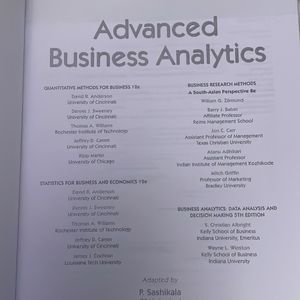 Advance Business Analytics Book By Cengage