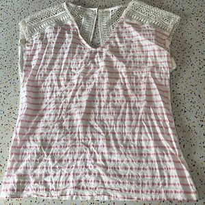 Pink-Striped Top