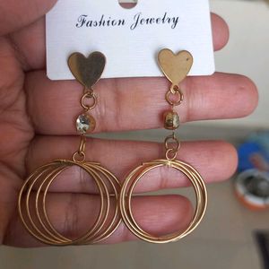 Golden Heart Earrings