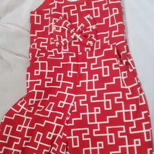 Red jumpsuit with white top for 8-11yr girls