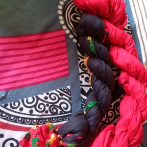 Red And Black Dupatta