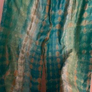 Blue-Green Cotton(ish) Loose Palazzo Pants