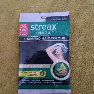 Streax Insta Black Shampoo Hair Colour