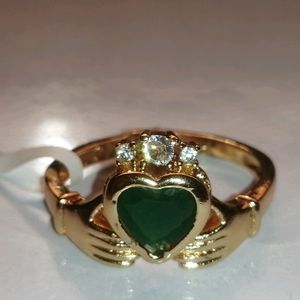 Ruby Heart Shaped AD Ring