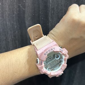 Pink Colour Watch  For Women