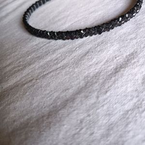 Black Beaded Metal Hairband