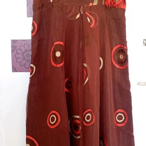 Georgette Brown Long Gown