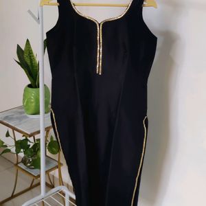 Black Silk Kurta