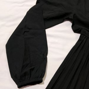 Pleated Black Dress