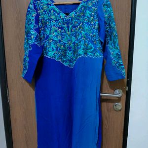 Blue Partywear Kurti