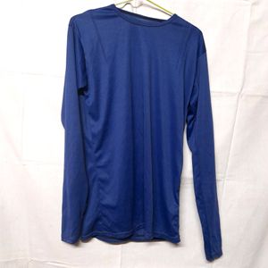 Men Tshirt Full Sleeve Round Neck Solid Blue