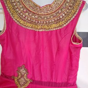 Totally Unused Gown Of Rani Color Cotton