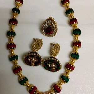 Silk Thread Long Necklace