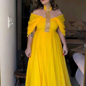 New Bollywood Stayle Beautiful Gown Dress Ne