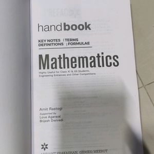 Arihant Mathematics Handbook For Class 11, 12, JEE