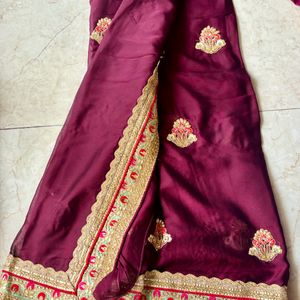 Party Wear Saree With Pretty Work