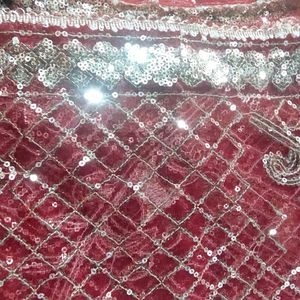 Double Colour Net Dupatta Work