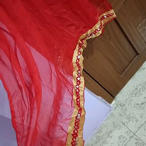 Green And Red Dupatta combo