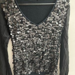 Gucci Black Sequin Trendy Top