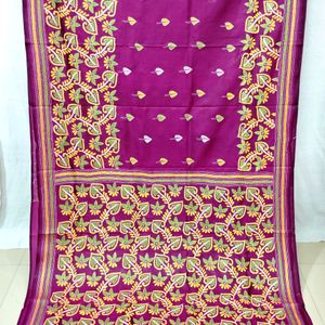 Exclusive kanthastitched Saree