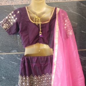 Designer Lehenga With Dupatta And Readymade Blouse