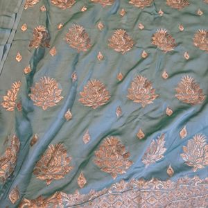 Zari Work Silk Blend Unstitched