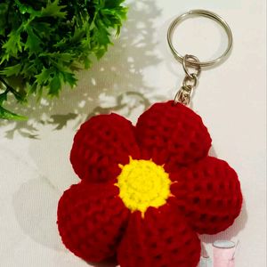 Crochet Flower Keychain